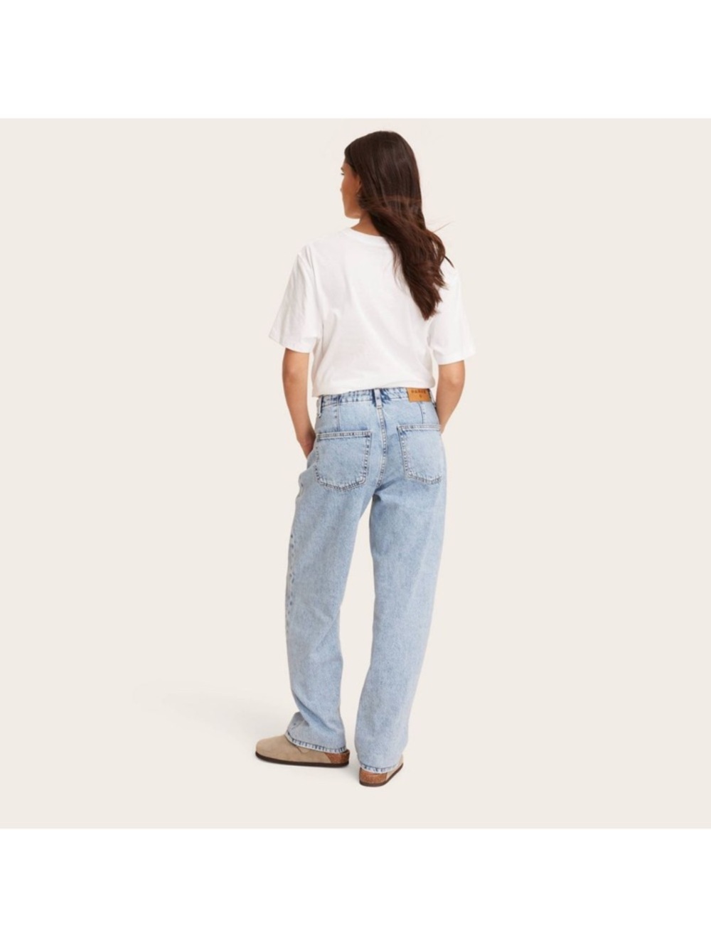 PARKE Women's Mid-Rise Drawstring Baggy Jeans +Target - Picture 3 of 4